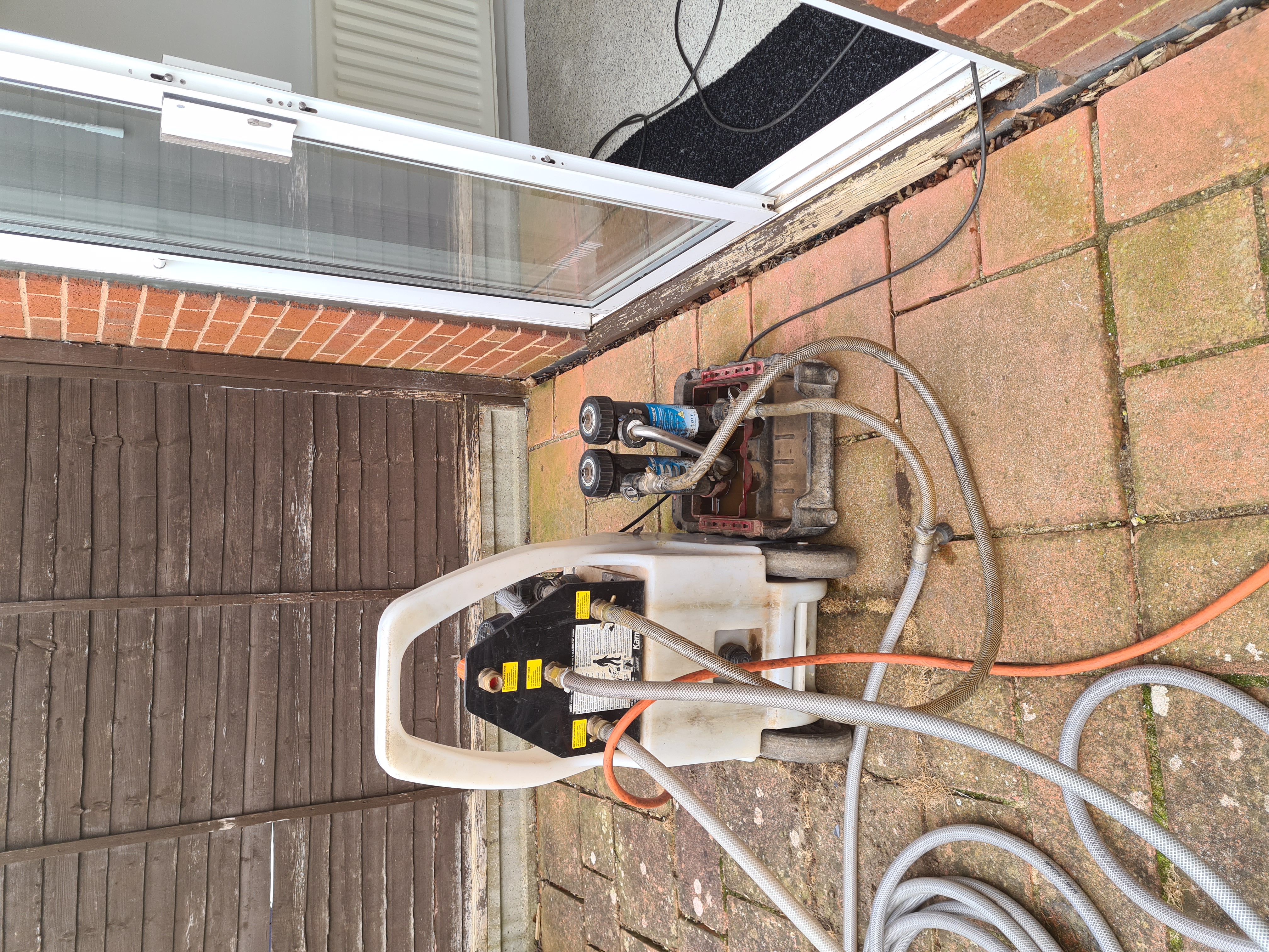 Equipment staged for a neat install